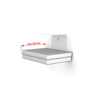 Invisible bookshelf set of 2 variable white