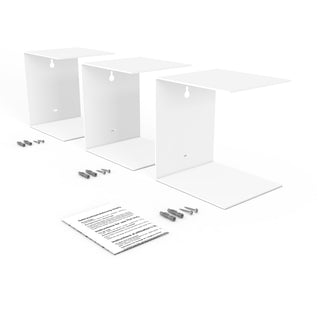 Invisible bookcase set of 3 large in white