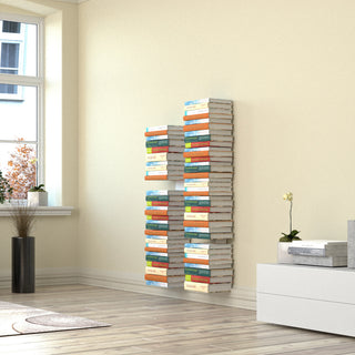 Invisible bookcase set of 6 small in white