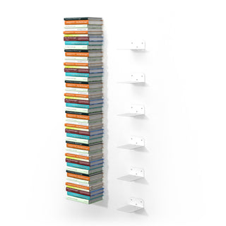 Invisible bookcase in a set of 6 L-shelf